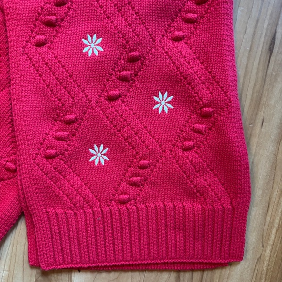 Talbots Bobble Argyle Knit Scarf - Picture 3 of 3